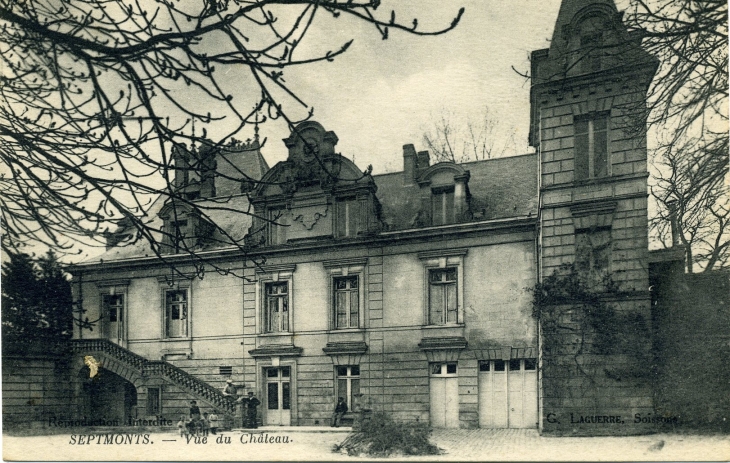 Vue du Château (carte postale de 1916) - Septmonts