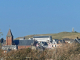 vue sur la ville et la statue de Notre Dame de la Falaise