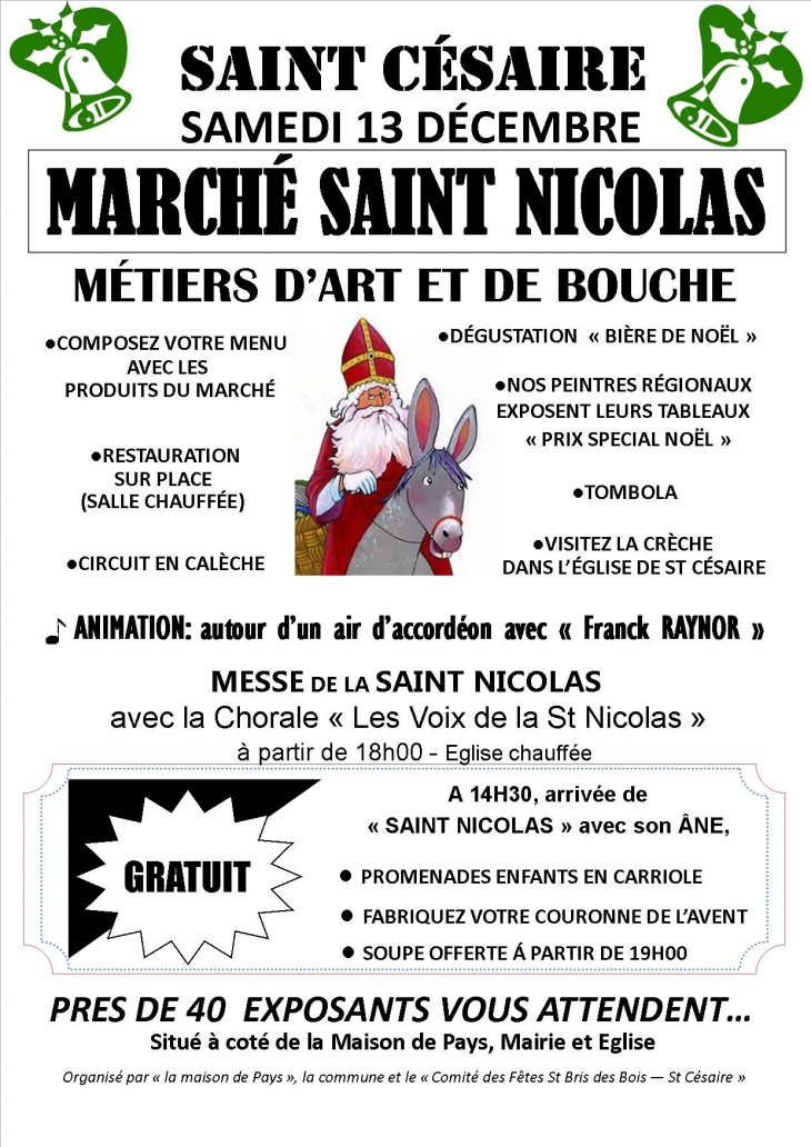 Affiche Marché de Saint Nicolas - Saint-Césaire