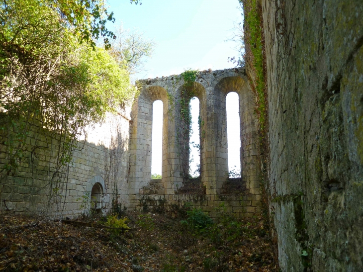 Ruines de ce qui fut autrefois la chapelle de la commanderie du temple de Boixe. - Saint-Amant-de-Boixe