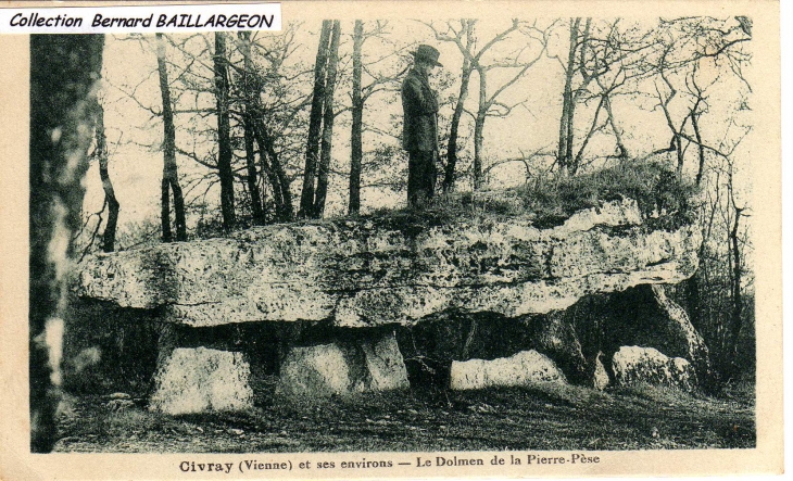 Dolmen de la Pierre-Pése  avec de la mousse - Limalonges