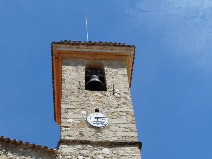 Le clocher de l'église Saint Jean Baptiste - Coaraze