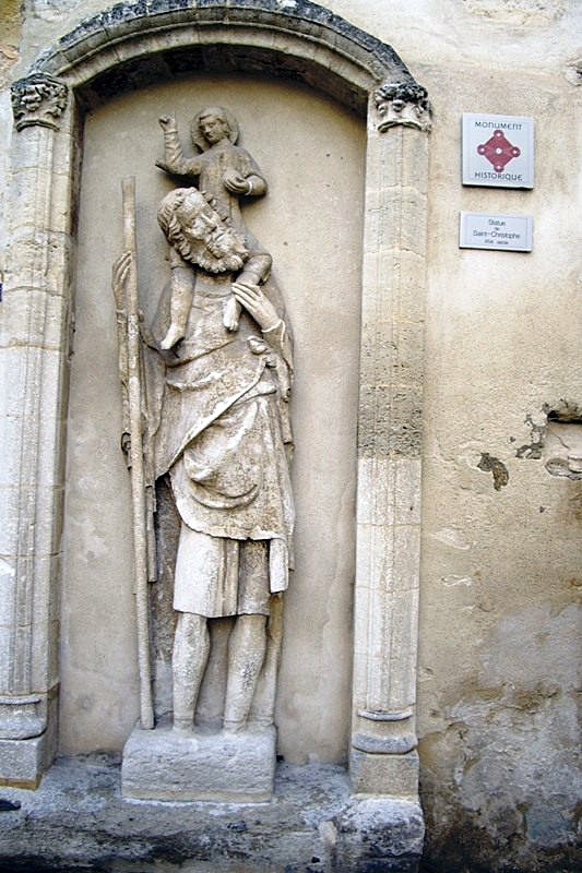 La statue de Saint Christophe - Boulbon