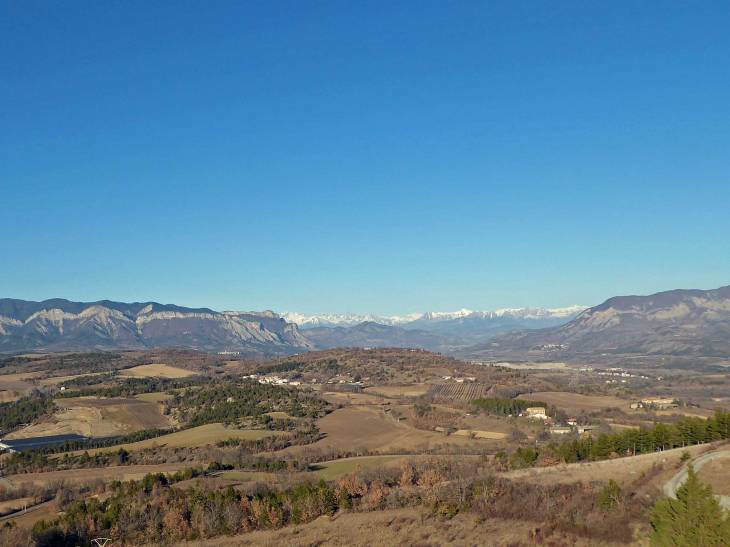 Tour de guet : vue panoramique  sur les Ecrins - Upaix