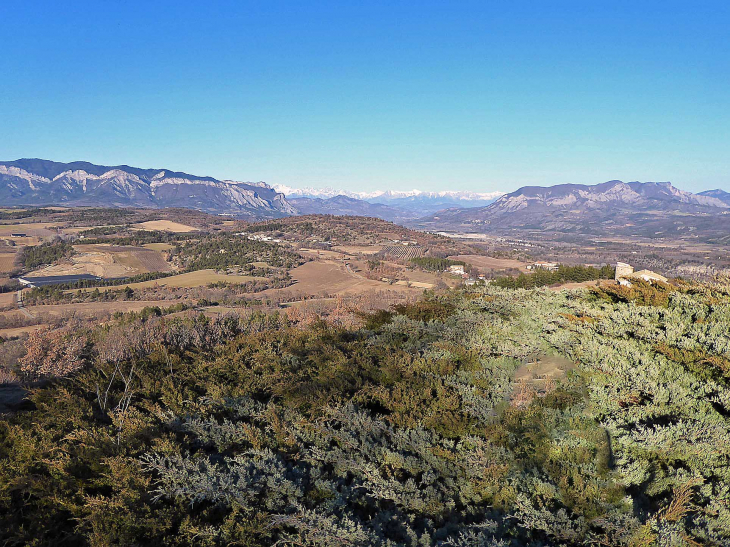 Tour de guet : vue panoramique  sur les Ecrins - Upaix