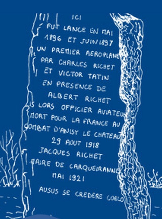  Inscription  sur la stele de la pointe Peno - Carqueiranne