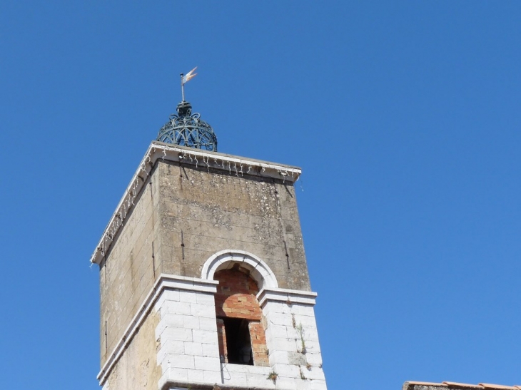 Le clocher de l'église  - Nans-les-Pins