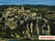 Le village fondé par les Sarrazins au-dessus des falaises surplombant l'Ardèche (carte postale de 1970)