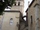 Saint-Étienne-de-Fontbellon (07200) église, tour avec escalier extérieur