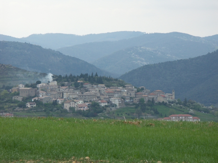 Le village vu depuis la route des crêtes à Soyons - Toulaud