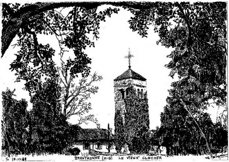 Le vieux clocher- XV ème siècle (inscription face ouest) - Brenthonne