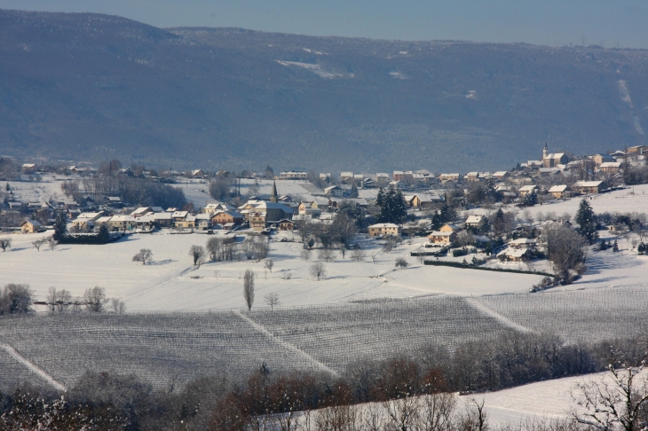 Le village en hiver - Usinens