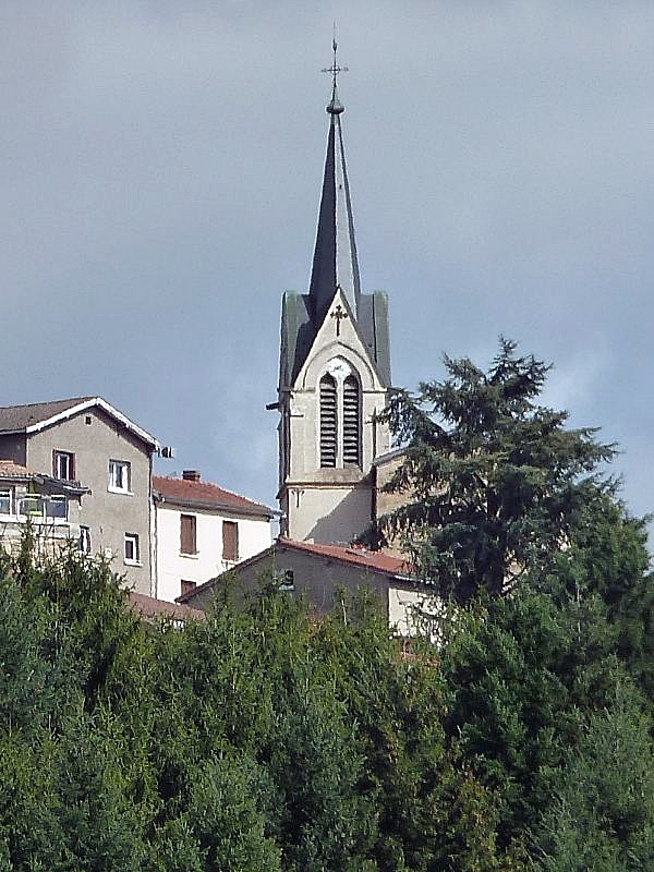 Vue sur le clocher - La Tour-en-Jarez