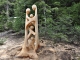 Sculpture sur pied de Serge Couvert dans la forêt d'Aussois ( Monolithe )
