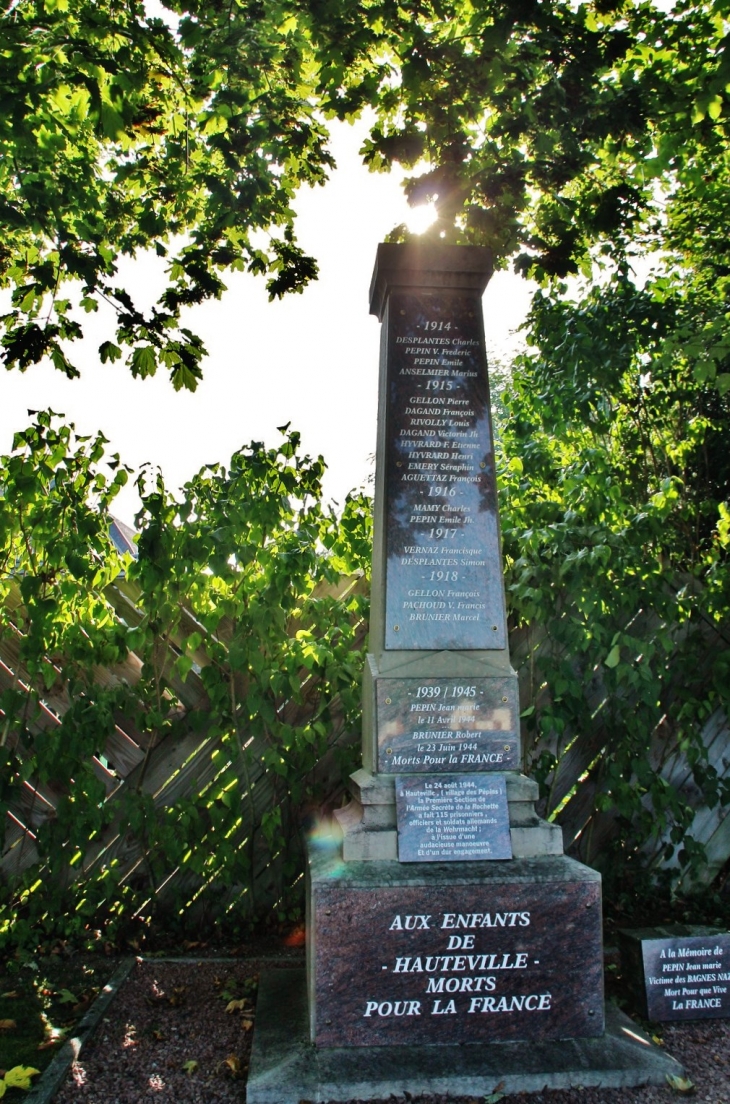 Monument aux Morts - Hauteville
