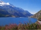 Le Lac de Chevril et le Massif du Mont pourri (carte postale de 1990)