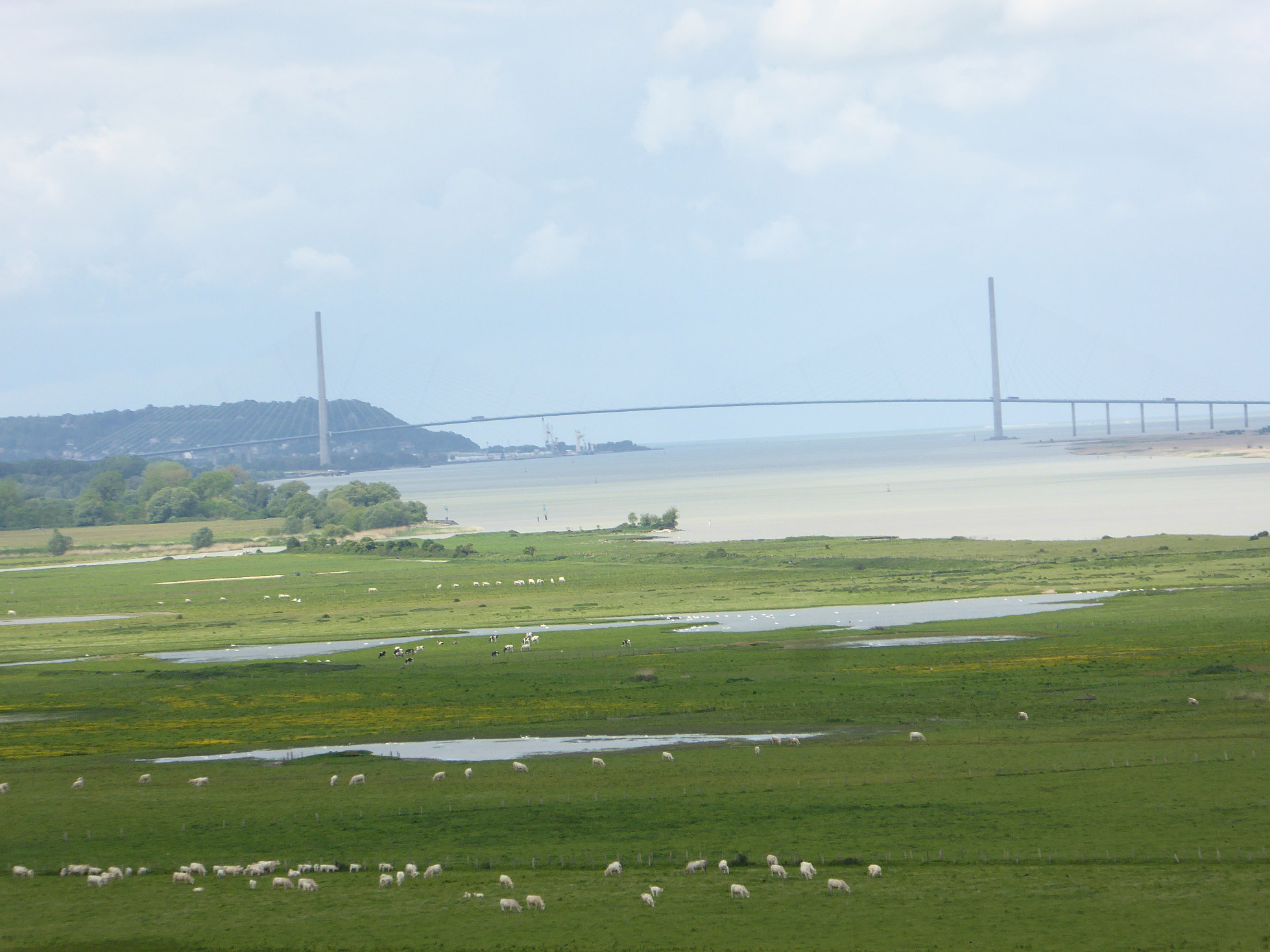 Photo à SaintSamsondelaRoque (27680) Vue sur le pont de Normandie