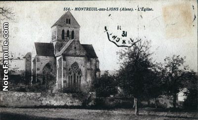 Photos et cartes postales anciennes de Montreuil-aux-Lions, 02310