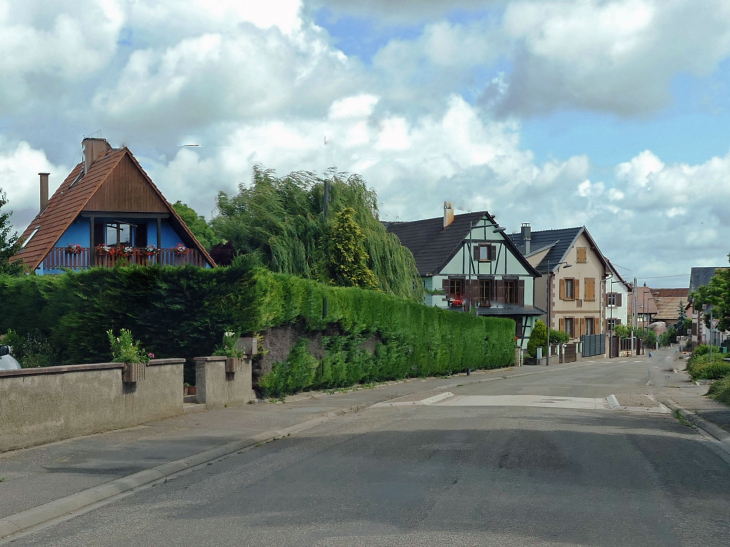 Maisons colorées dans le village - Gottesheim
