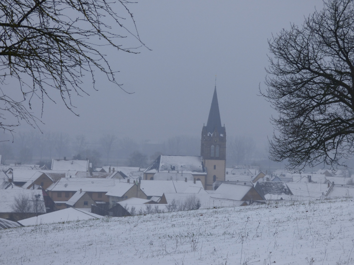 Le village sous la neige - Ingenheim