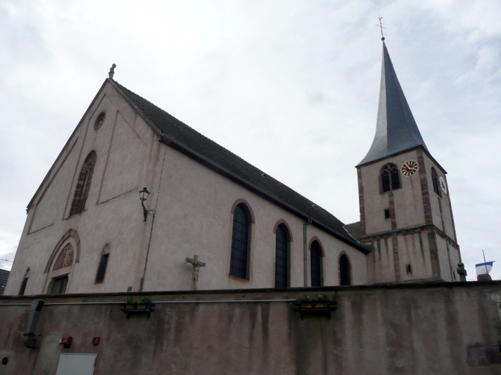 Rue Saint Maurice église catholique Saint Maurice - Soultz-les-Bains