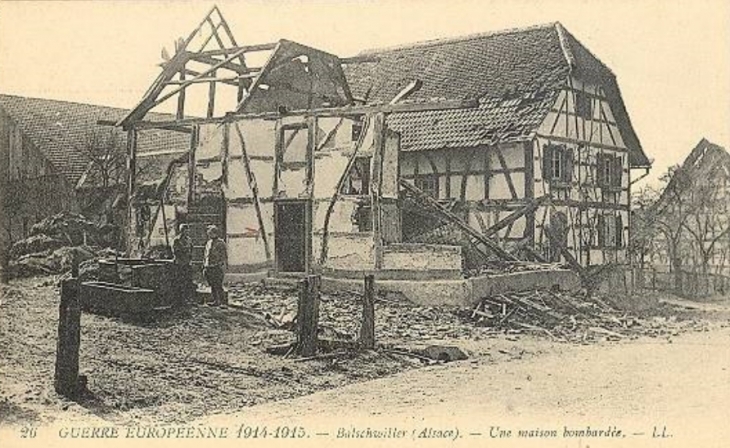 Maison bombardée 1914/18 - Balschwiller