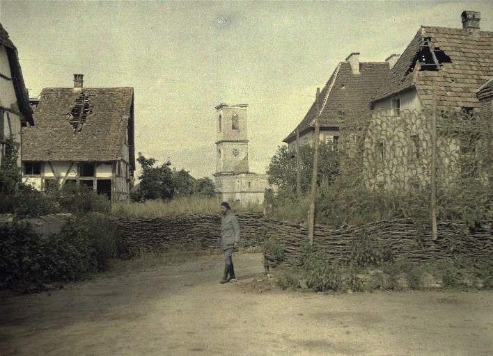 Le village en ruine 22 06 1917 - Balschwiller