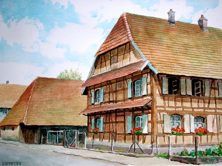 Maison Gross Emile  peinte par Vanderlen - Diefmatten