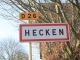 Photo suivante de Hecken Panneau d'agglomération du village sur la route de Gildwiller