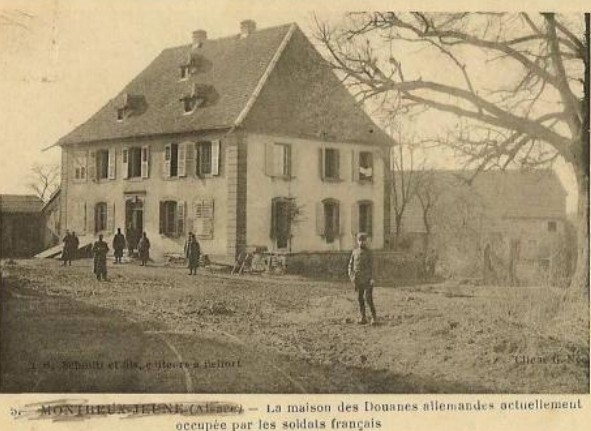 Douane  Allemande occuppée par les soldats Français 1914 /1918 - Soppe-le-Bas