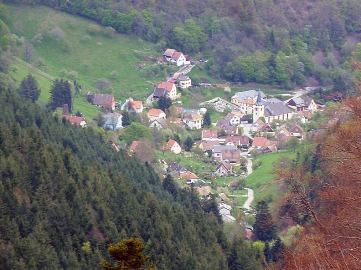 Le village vu du Petit Ballon - Wasserbourg