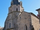 Façade occidentale de l'église paroissiale Sait-André, romane; remaniée aux XVIe et XVIIe siècles. Eglise à deux nefs.