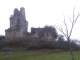 Ruines du château de Gurson (IMH) perchées sur une motte artificielle.