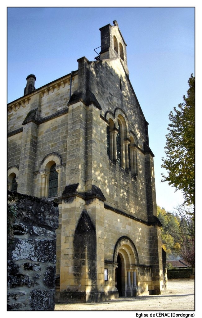 Façade de l'église de CENAC - Cénac-et-Saint-Julien