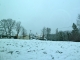 Photo suivante de Chalagnac Sous la neige, le bourg et l'église.