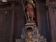 Détail du retable avec la statue de Saint-Christophe.