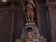 Détail du retable avec la statue de Saint-Christophe.