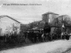 Bru près Grignols, route de Neuvic, vers 1935 (carte postale ancienne).