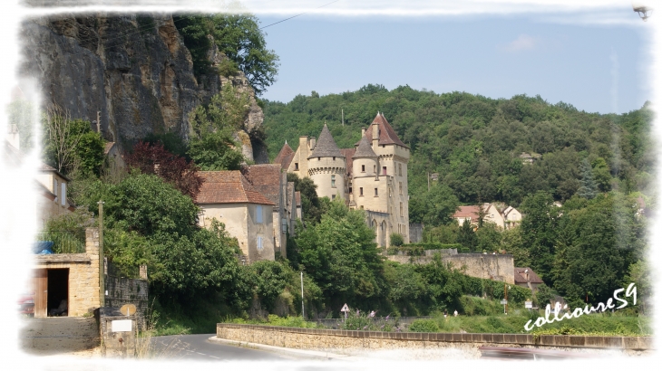 Vue Chateau du centre Ville - La Roque-Gageac