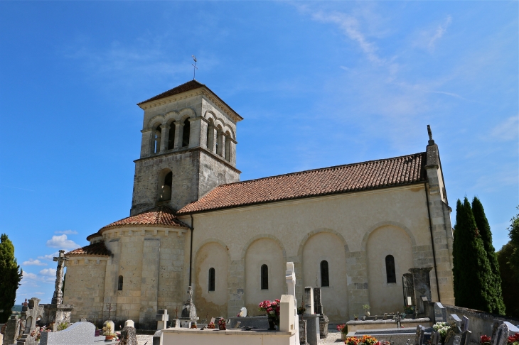 Façade nord de l'église Sainte Madeleine - Montagrier