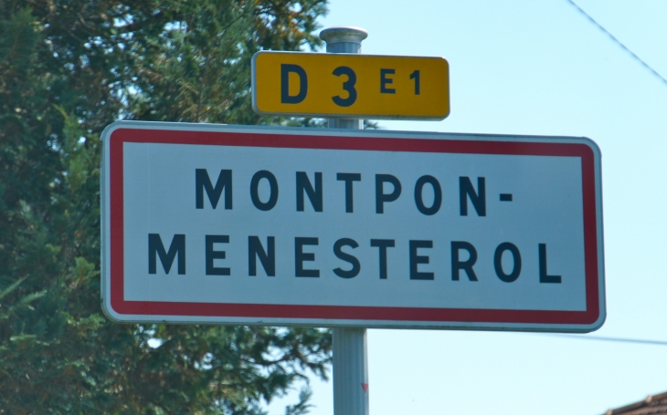 Autrefois : Montepavo en 1178, Monspavo en 1364, Montpaon en 1533. Siège d'une ancienne châtellenie comprenant dix-huit paroisses. - Montpon-Ménestérol