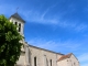Façade sud de l'église Sainte Quiterie de Nojals.