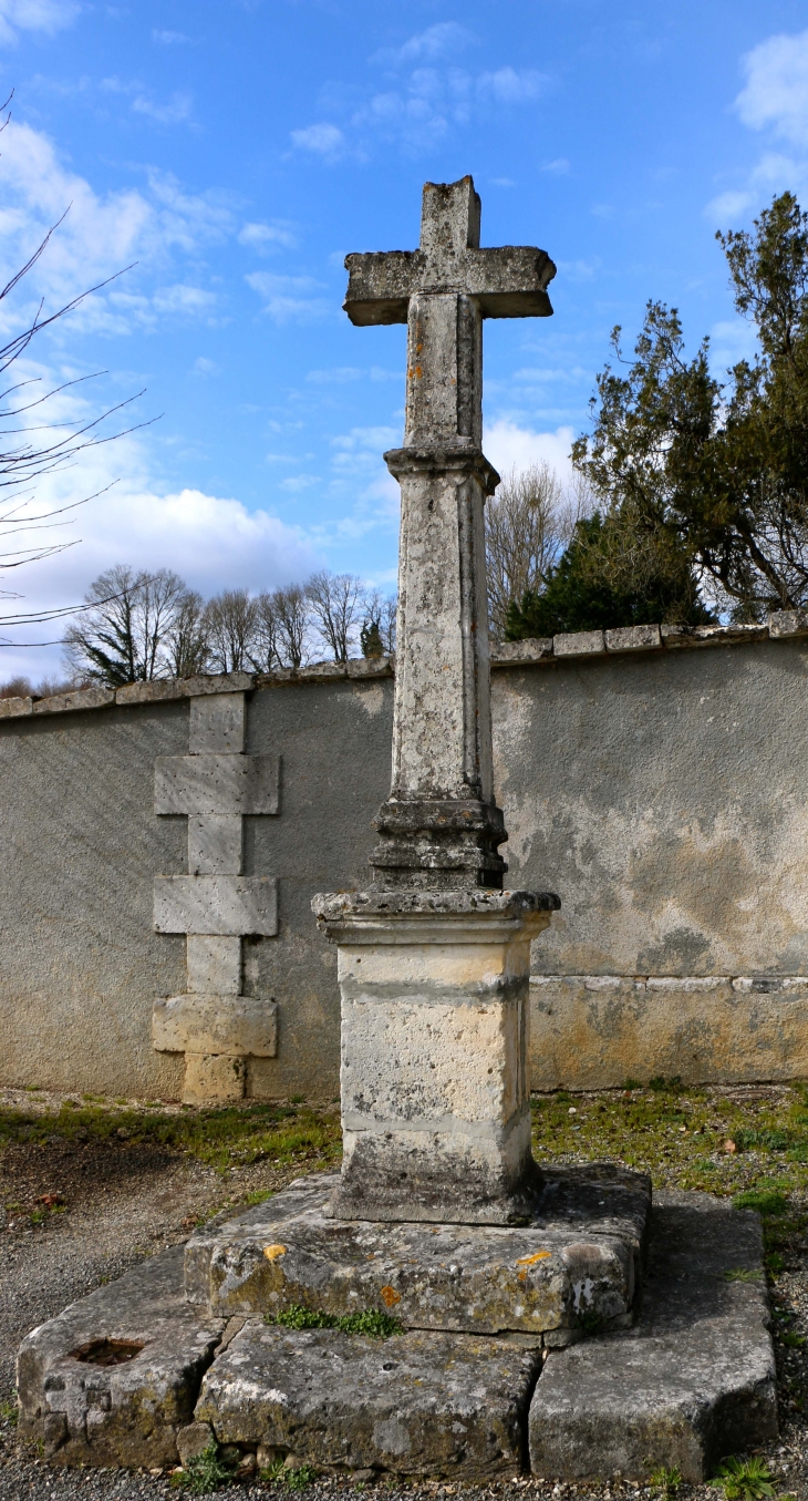 Croix de Mission face à l'église Saint Martial. - Saint-Martial-de-Valette
