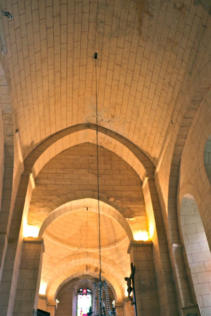 Eglise Saint Pierre ès Liens : le plafond de la nef - Siorac-de-Ribérac