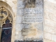Inscription sur un renfort de l'église Notre-Dame.