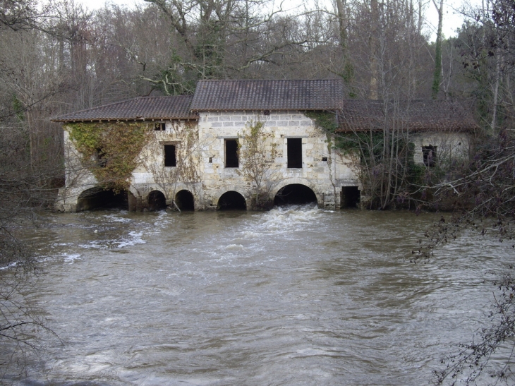 Ancien moulin à eau d'Ardouin sur le Lary. - Lagorce