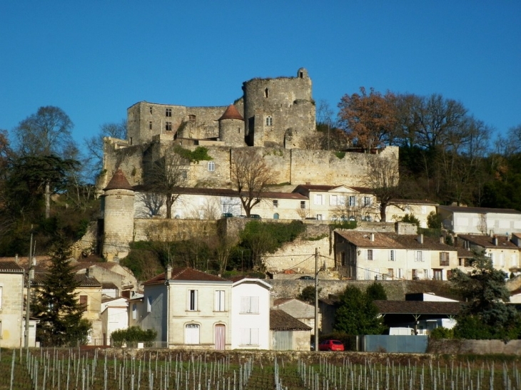 Au lieu dit Pied du Château, le château fort (MH) 13/14/18ème, dominant la vallée de la Garonne. - Langoiran
