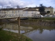 La passerelle au confluent du Grand Estey et de la Garonne