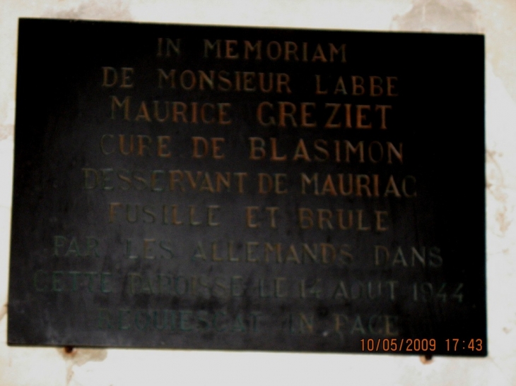 Souvenir d'un martyr - Mauriac