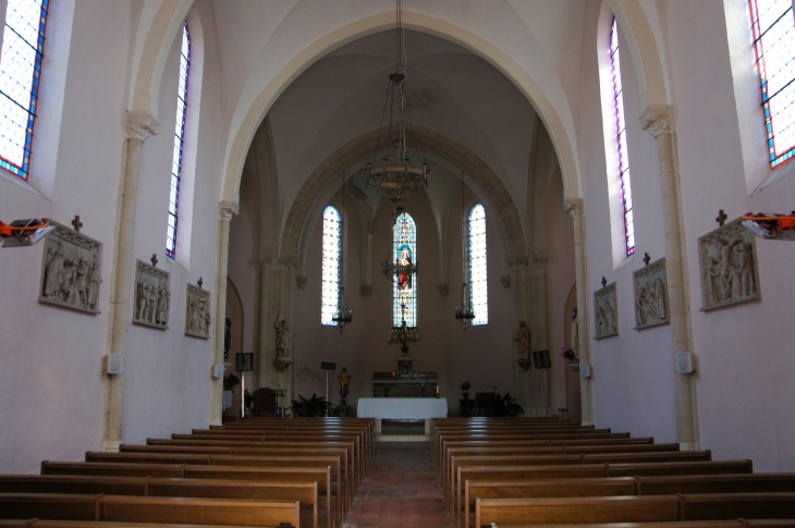 L'église Saint-Barthélémy : la nef. - Créon-d'Armagnac